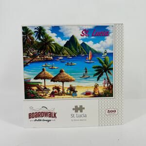 Boardwalk St Lucia Caribbean 500 Piece Jigsaw Puzzle Collectible